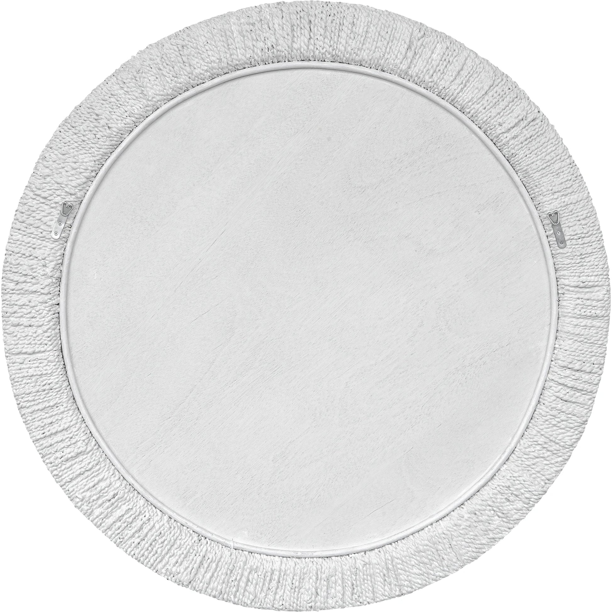 Mariner Round Mirror by Uttermost. Made from banana weaving, rattan, plywood, glass in a modern style.