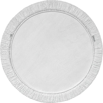 Mariner Round Mirror by Uttermost. Made from banana weaving, rattan, plywood, glass in a modern style.