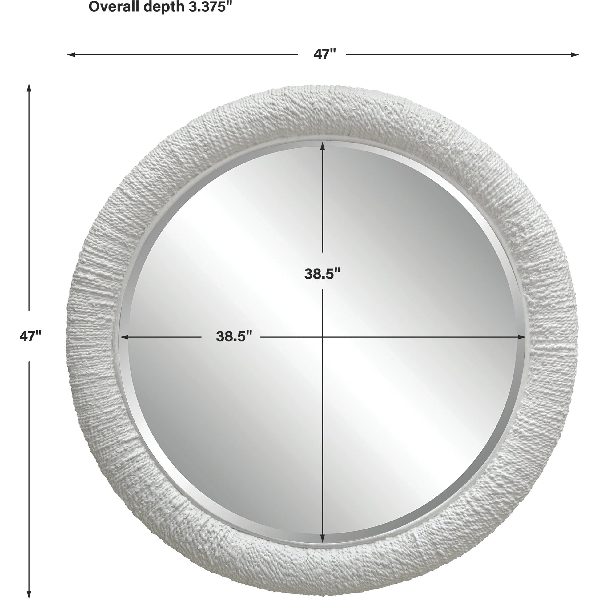 Mariner Round Mirror by Uttermost. Made from banana weaving, rattan, plywood, glass in a modern style.