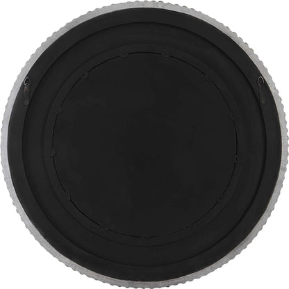 Portside Round Mirror by Uttermost in gray. Made from mdf, fir, mirror in a modern style.