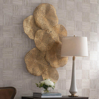 Ripley Metal Leaf Wall Art by Uttermost. Made from iron in a modern style.