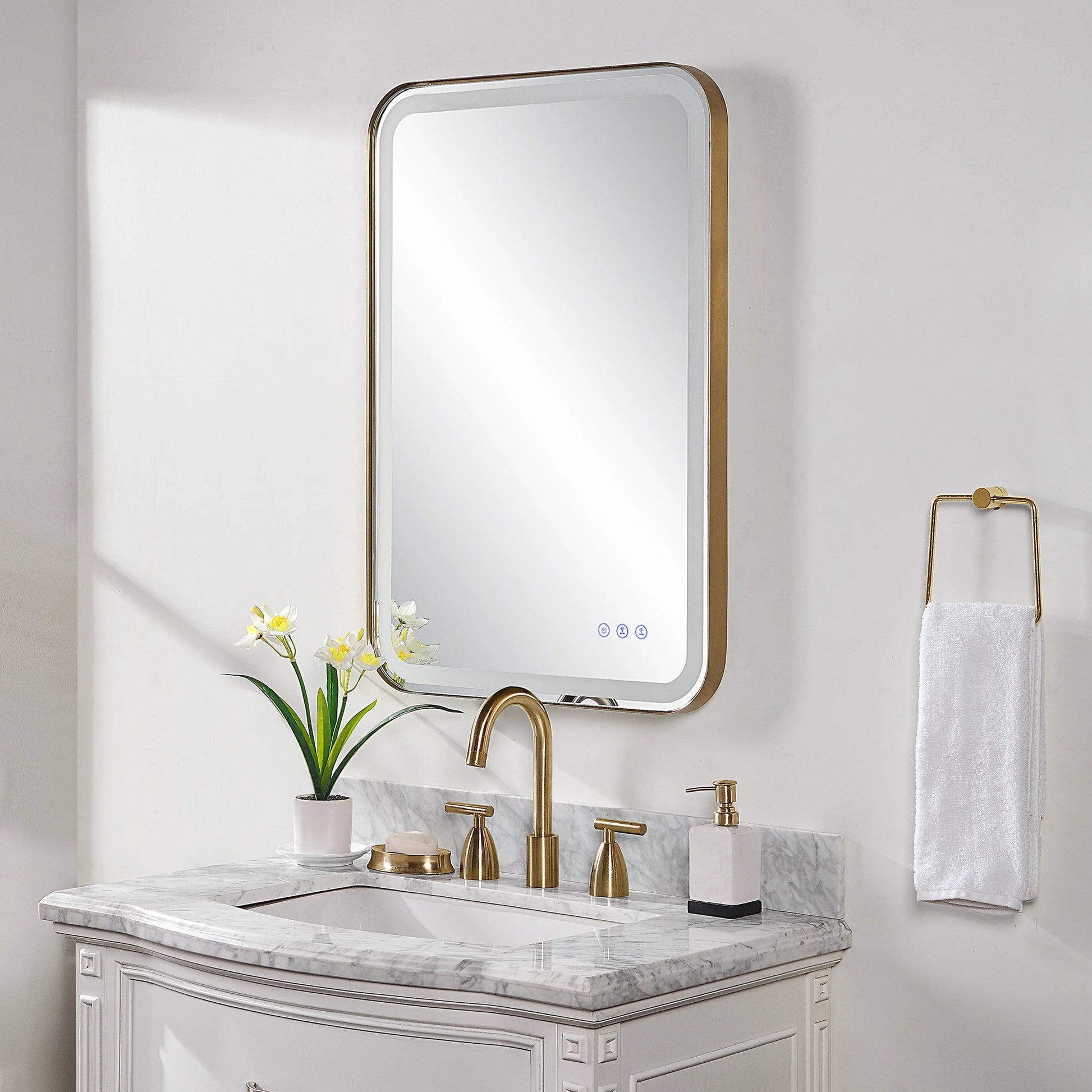 Crofton Lighted Vanity Mirror by Uttermost. Made from unique in a modern style.