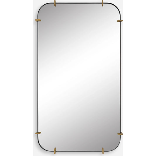 Pali Mirror by Uttermost in gold. Made from mdf, mirror, iron in a modern style.