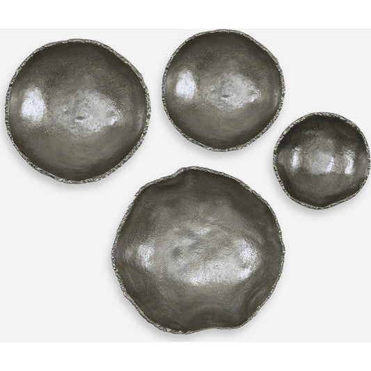 Lucky Coins Wall Decor by Uttermost in nickel. Made from aluminum in a modern style.