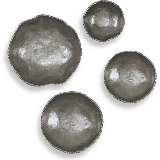 Lucky Coins Wall Decor by Uttermost in nickel. Made from aluminum in a modern style.