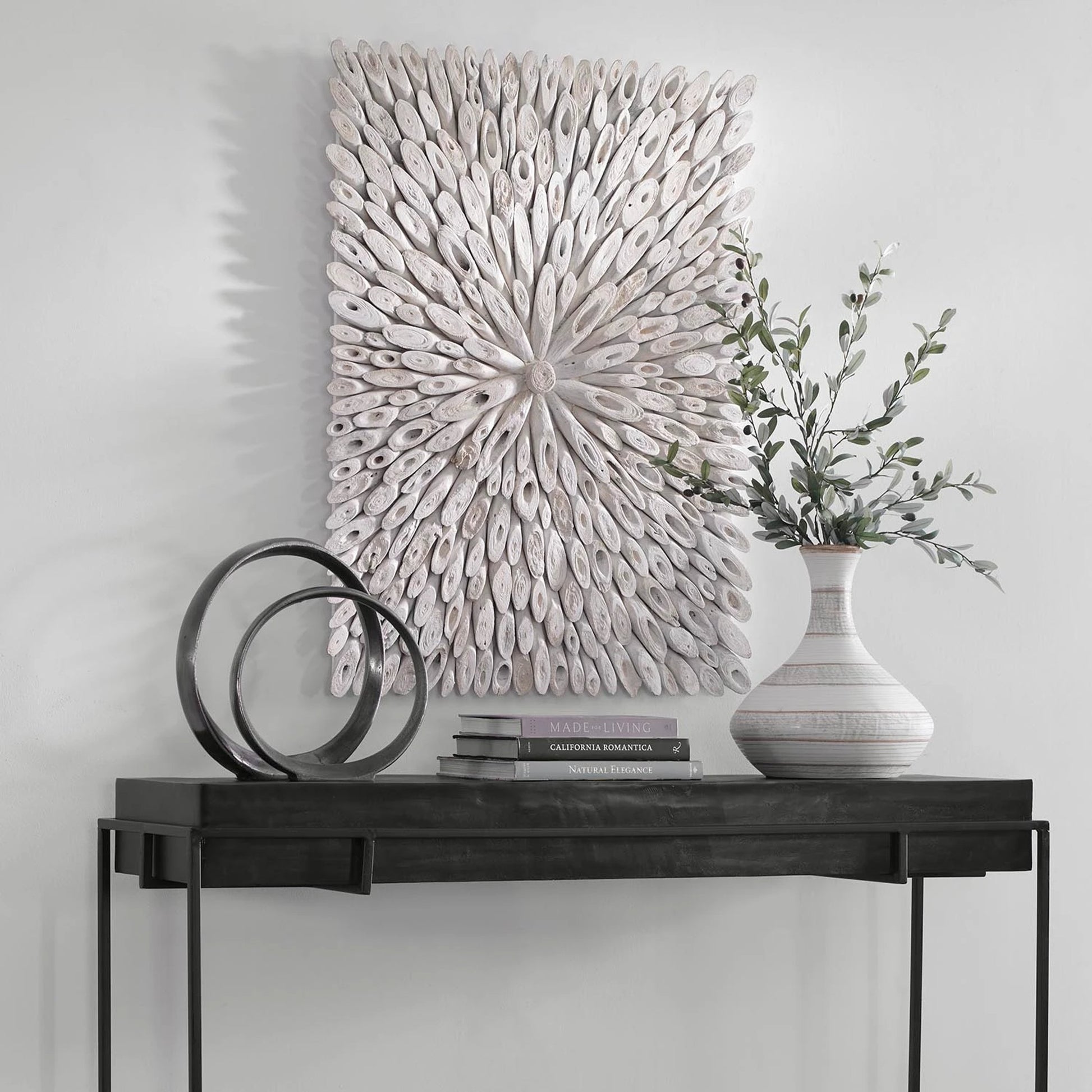 Bahama Wood Wall Decor by Uttermost. Made from driftwood, plywood in a modern style.