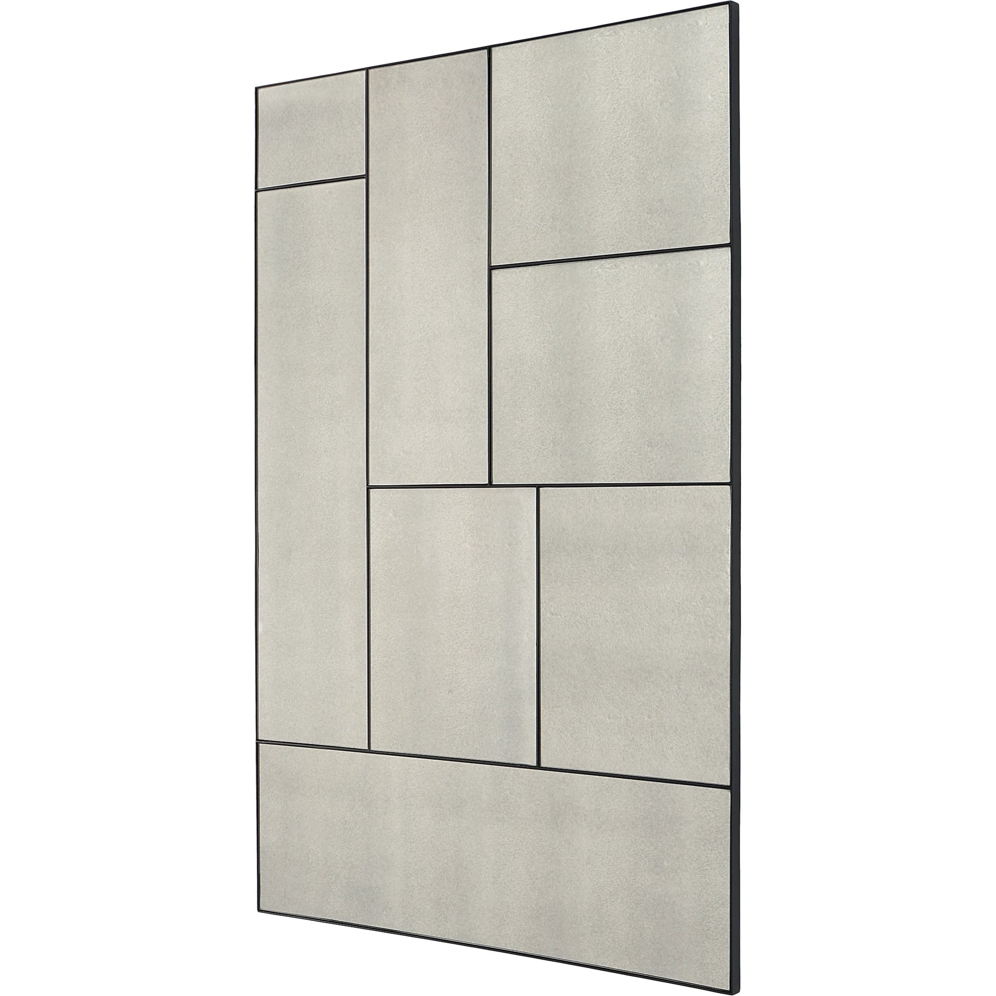 Puzzle Piece Mirror by Uttermost in black. Made from mirror, iron, mdf in a modern style.