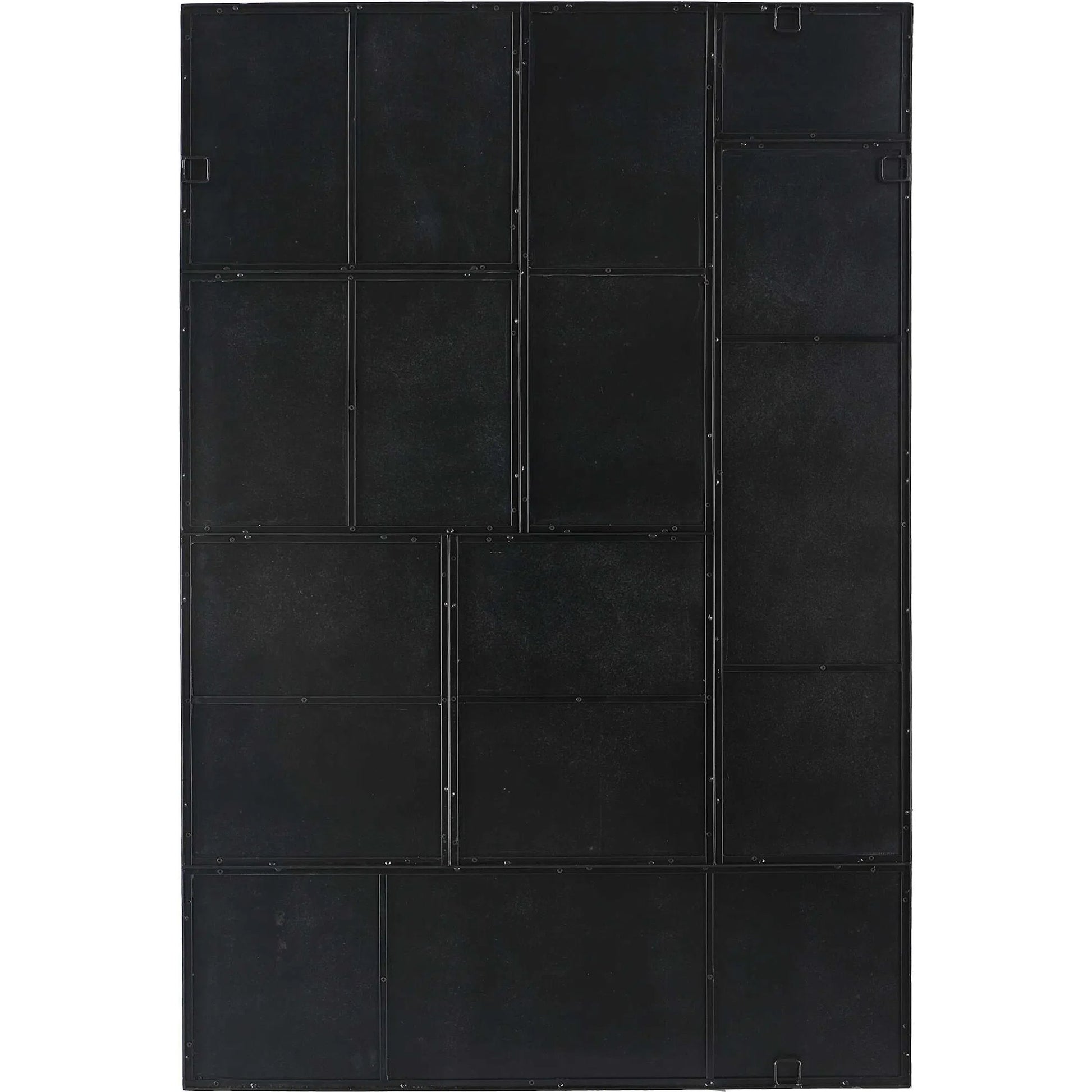 Puzzle Piece Mirror by Uttermost in black. Made from mirror, iron, mdf in a modern style.