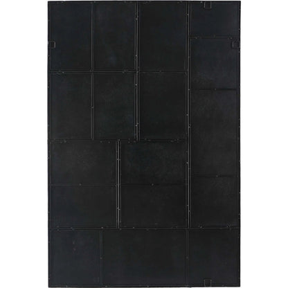 Puzzle Piece Mirror by Uttermost in black. Made from mirror, iron, mdf in a modern style.