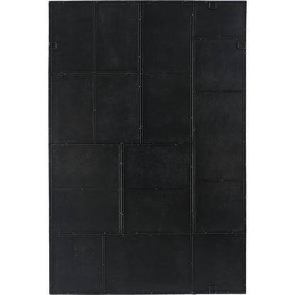 Puzzle Piece Mirror by Uttermost in black. Made from mirror, iron, mdf in a modern style.