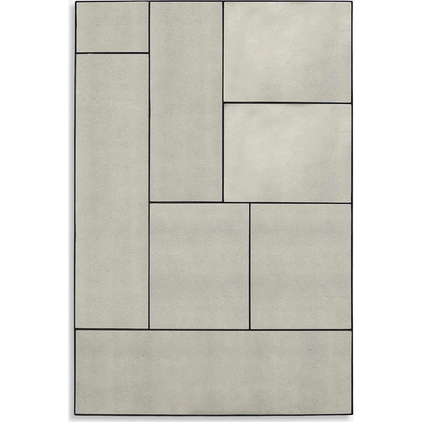 001 SI-1981222 | Primary Silo | Puzzle Piece Mirror by Uttermost in black. Made from mirror, iron, mdf in a modern style.