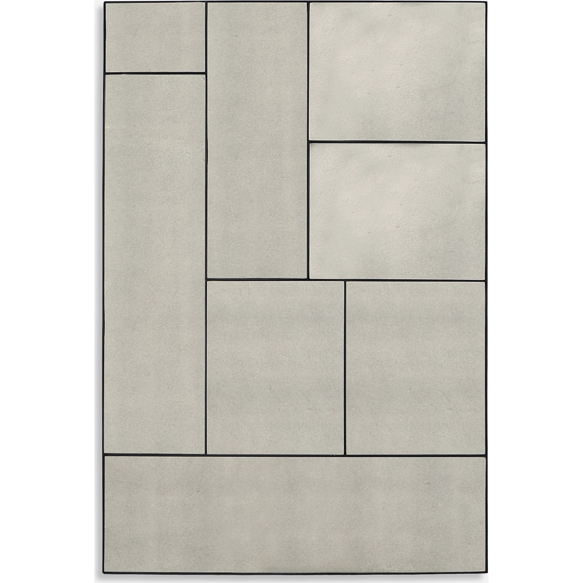 Puzzle Piece Mirror by Uttermost in black. Made from mirror, iron, mdf in a modern style.