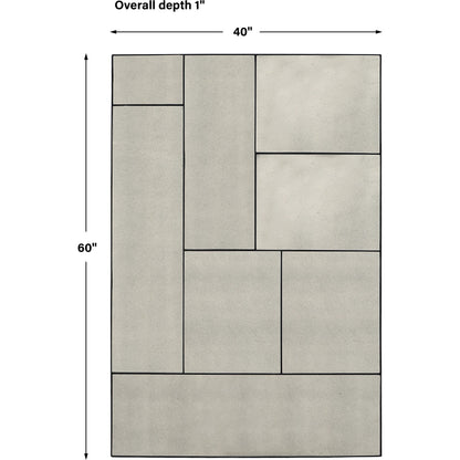 Puzzle Piece Mirror by Uttermost in black. Made from mirror, iron, mdf in a modern style.