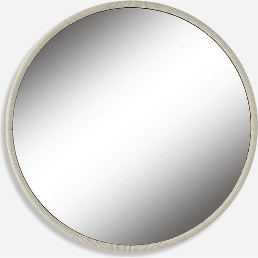 Ranchero Round Mirror by Uttermost. Made from iron, mdf, mirror, rope in a modern style.