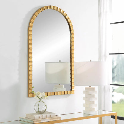 Dandridge Arch Mirror by Uttermost. Made from mdf, mirror, iron in a modern style.