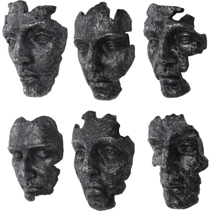 Self-Portrait Wall Decor by Uttermost in steel gray. Made from polyresin in a modern style.