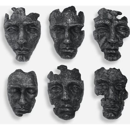 Self-Portrait Wall Decor by Uttermost in steel gray. Made from polyresin in a modern style.
