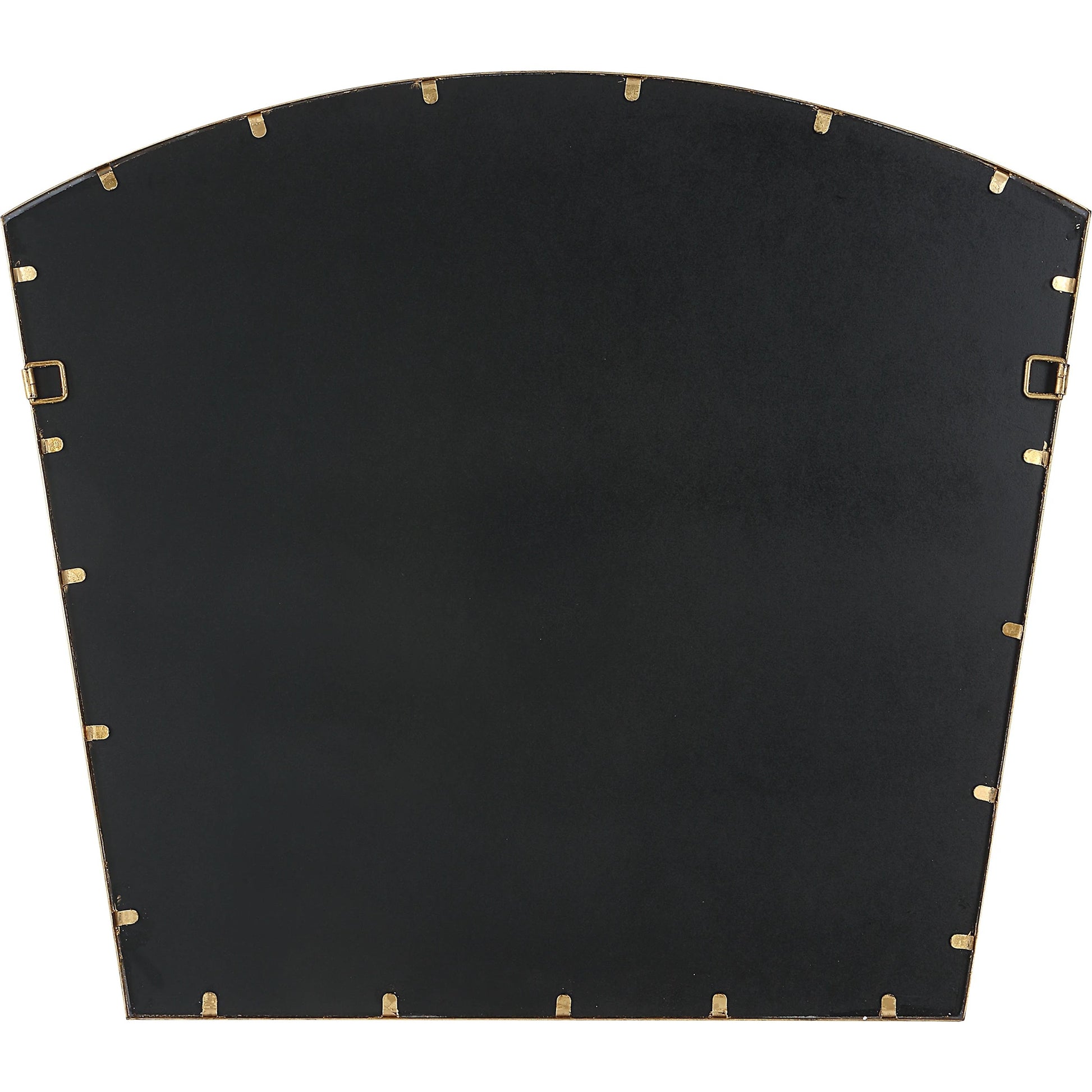 Boundary Arch Mirror by Uttermost in antiqued gold leaf. Made from iron, mdf, mirror in a modern style.