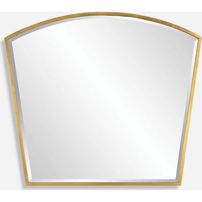 Boundary Arch Mirror by Uttermost in antiqued gold leaf. Made from iron, mdf, mirror in a modern style.