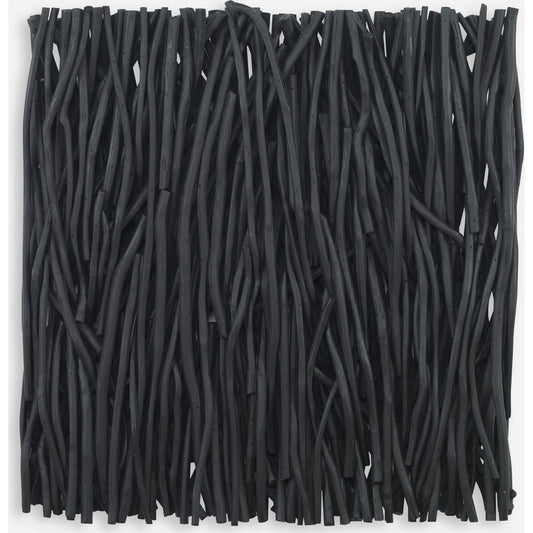 Gathered Teak Square Wall Decor by Uttermost. Made from teak branch in a modern style.
