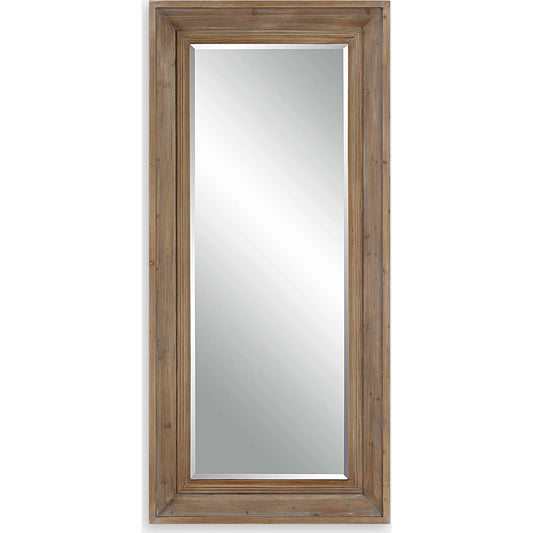 Missoula Mirror by Uttermost in gray wash. Made from fir, mdf, mirror in a modern style.