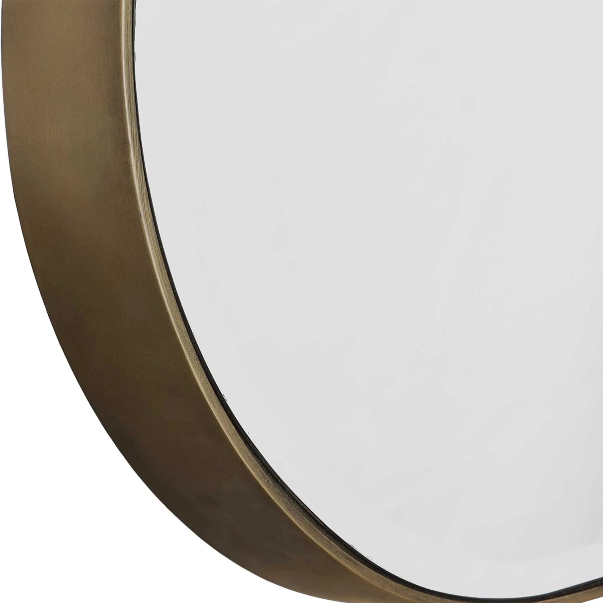 Lago Oval Mirror by Uttermost in golden bronze. Made from iron, mirror in a modern style.