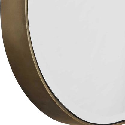 Lago Oval Mirror by Uttermost in golden bronze. Made from iron, mirror in a modern style.