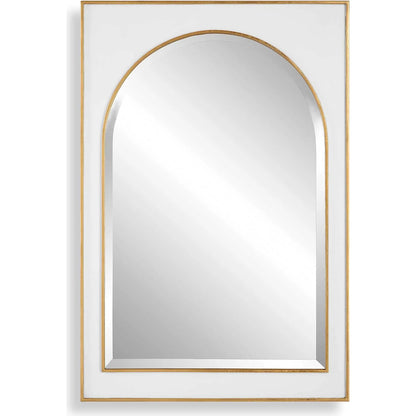 Crisanta Arch Mirror by Uttermost in gold. Made from mirror, iron, mdf in a modern style.