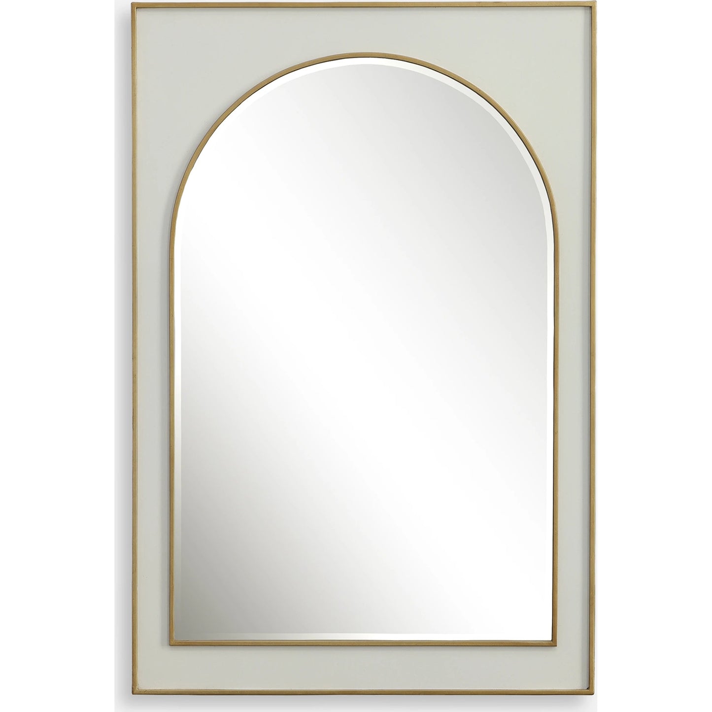 001 SI-1981233 | Primary Silo | Crisanta Arch Mirror by Uttermost in gold. Made from mirror, iron, mdf in a modern style.