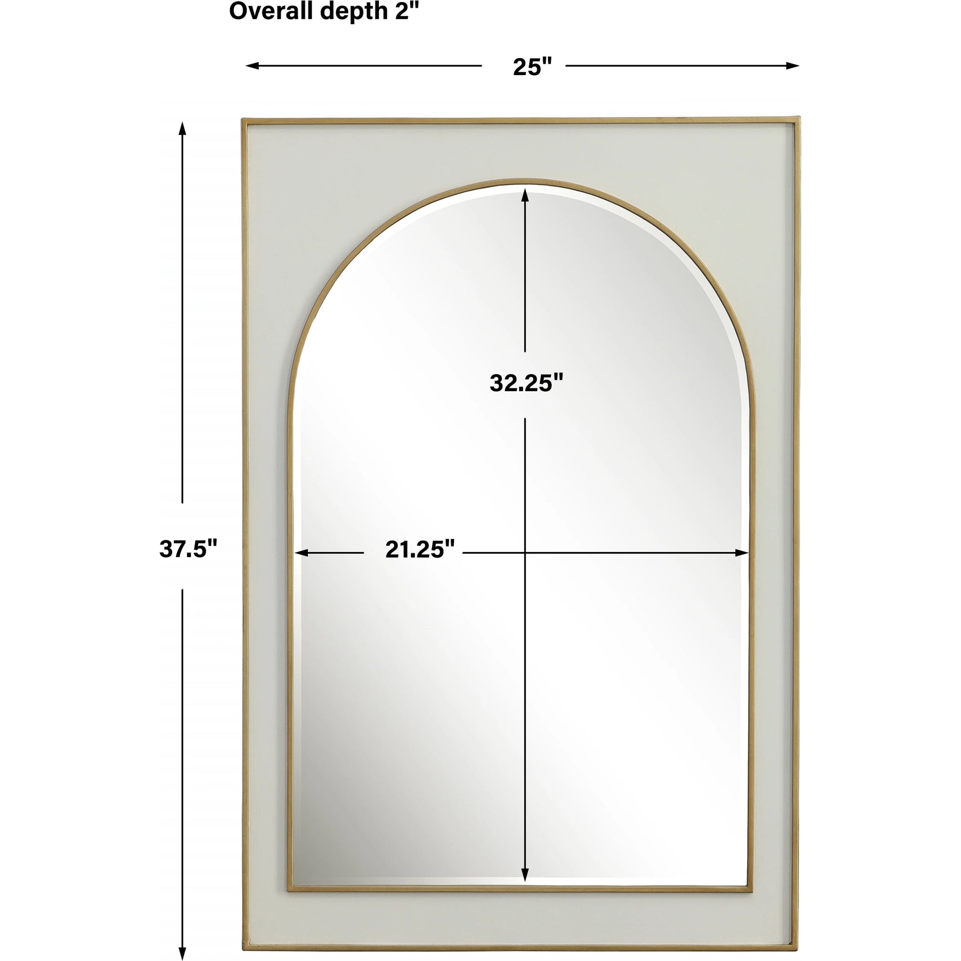 Crisanta Arch Mirror by Uttermost in gold. Made from mirror, iron, mdf in a modern style.