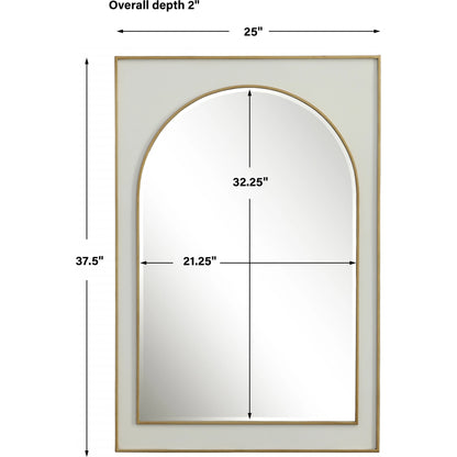 Crisanta Arch Mirror by Uttermost in gold. Made from mirror, iron, mdf in a modern style.