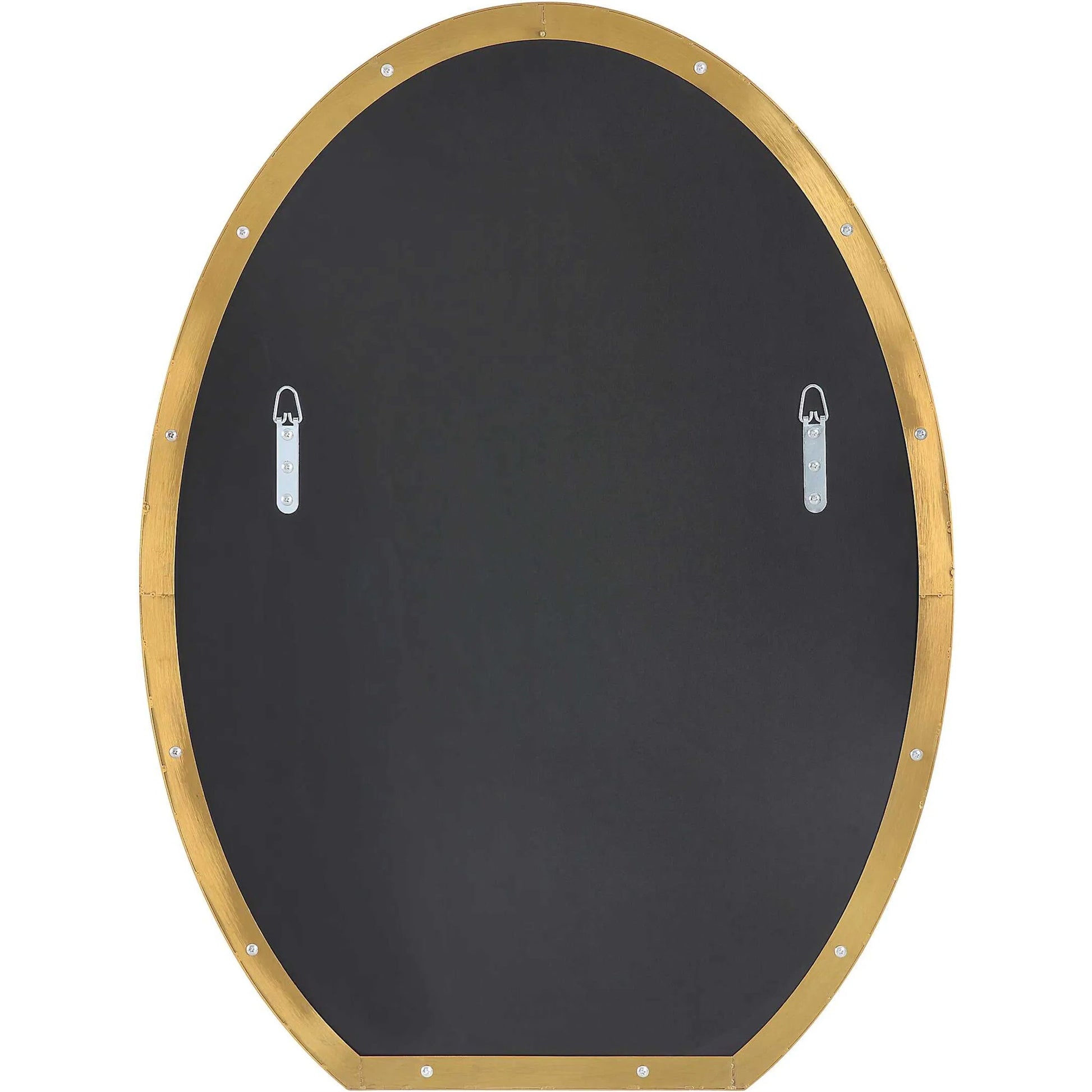 Cabell Oval Mirror by Uttermost in brass. Made from stainless steel, mdf, glass in a modern style.