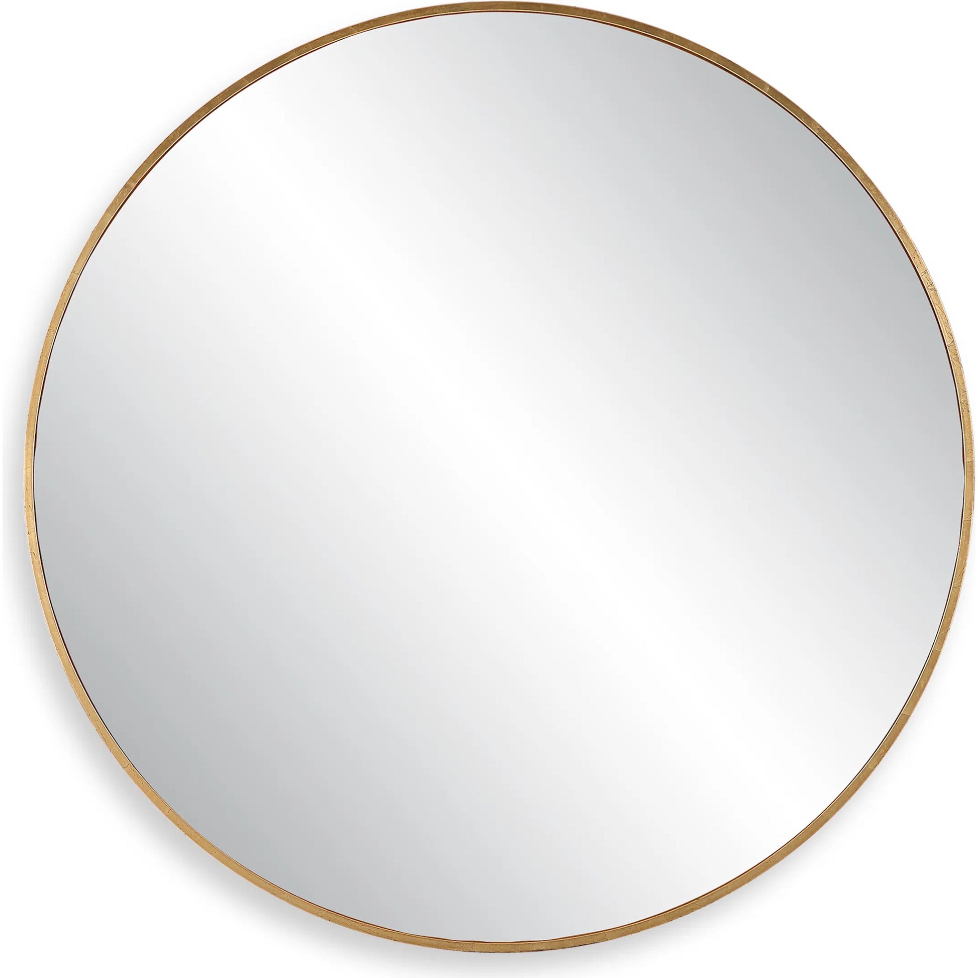 Junius Round Mirror by Uttermost in gold. Made from mirror, mdf, iron in a modern style.
