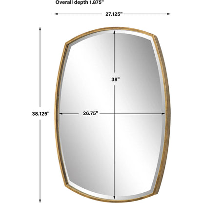 Varenna Vanity Mirror by Uttermost in gold. Made from iron, mirror, mdf in a modern style.