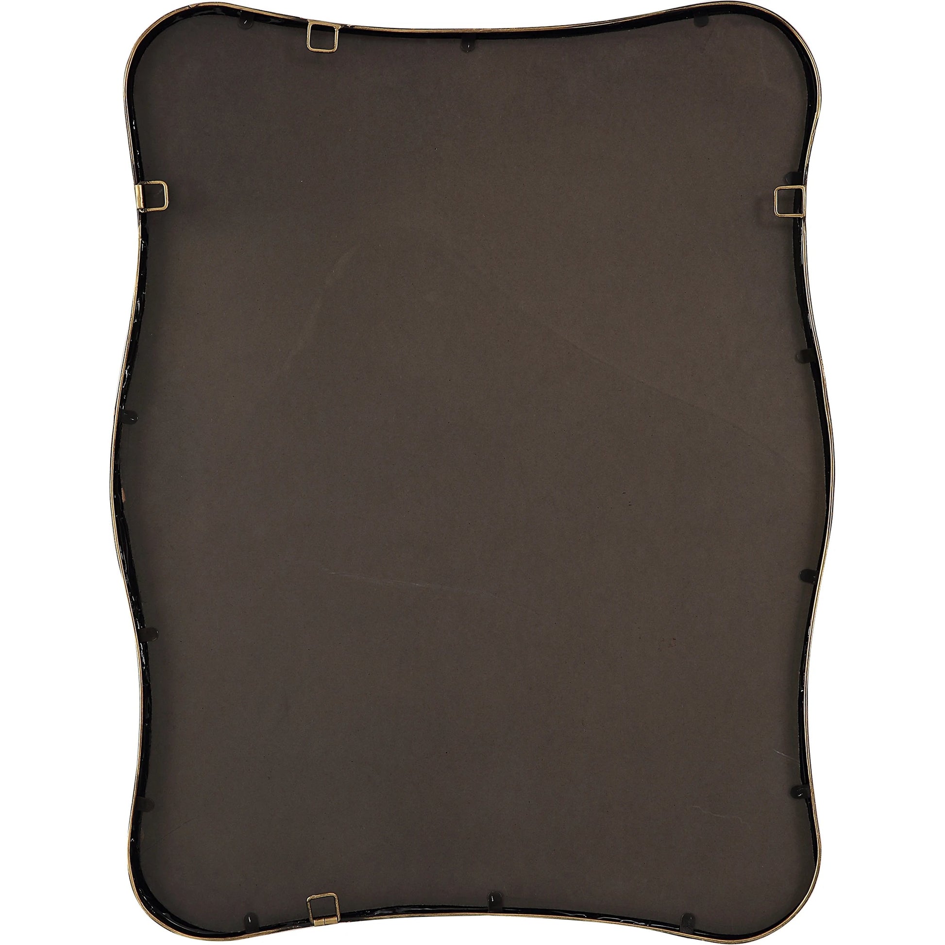 Pavia Curvy Vanity Mirror by Uttermost in gold. Made from iron, mirror, mdf in a modern style.