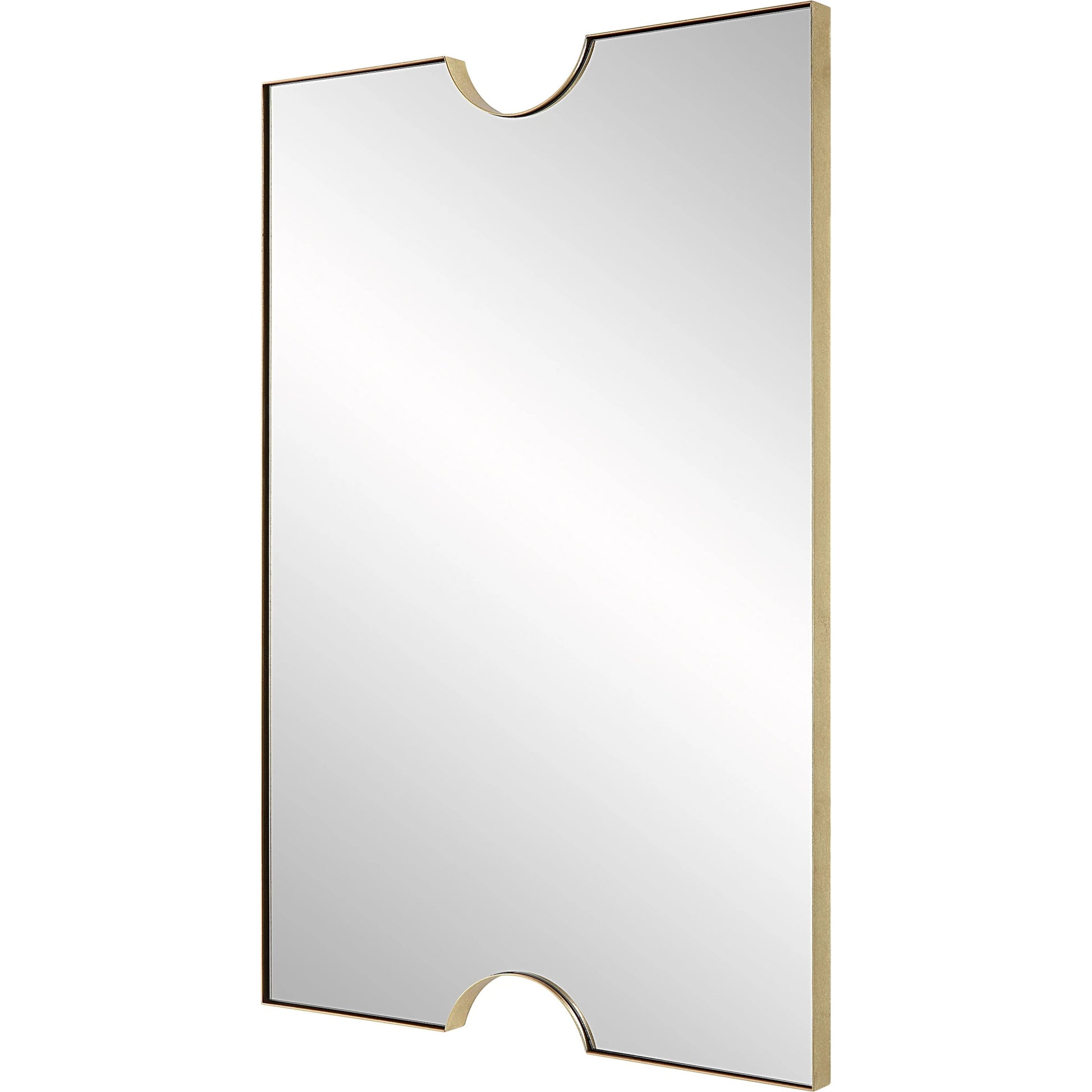 Ticket Vanity Mirror by Uttermost in gold. Made from iron, mirror, mdf in a modern style.