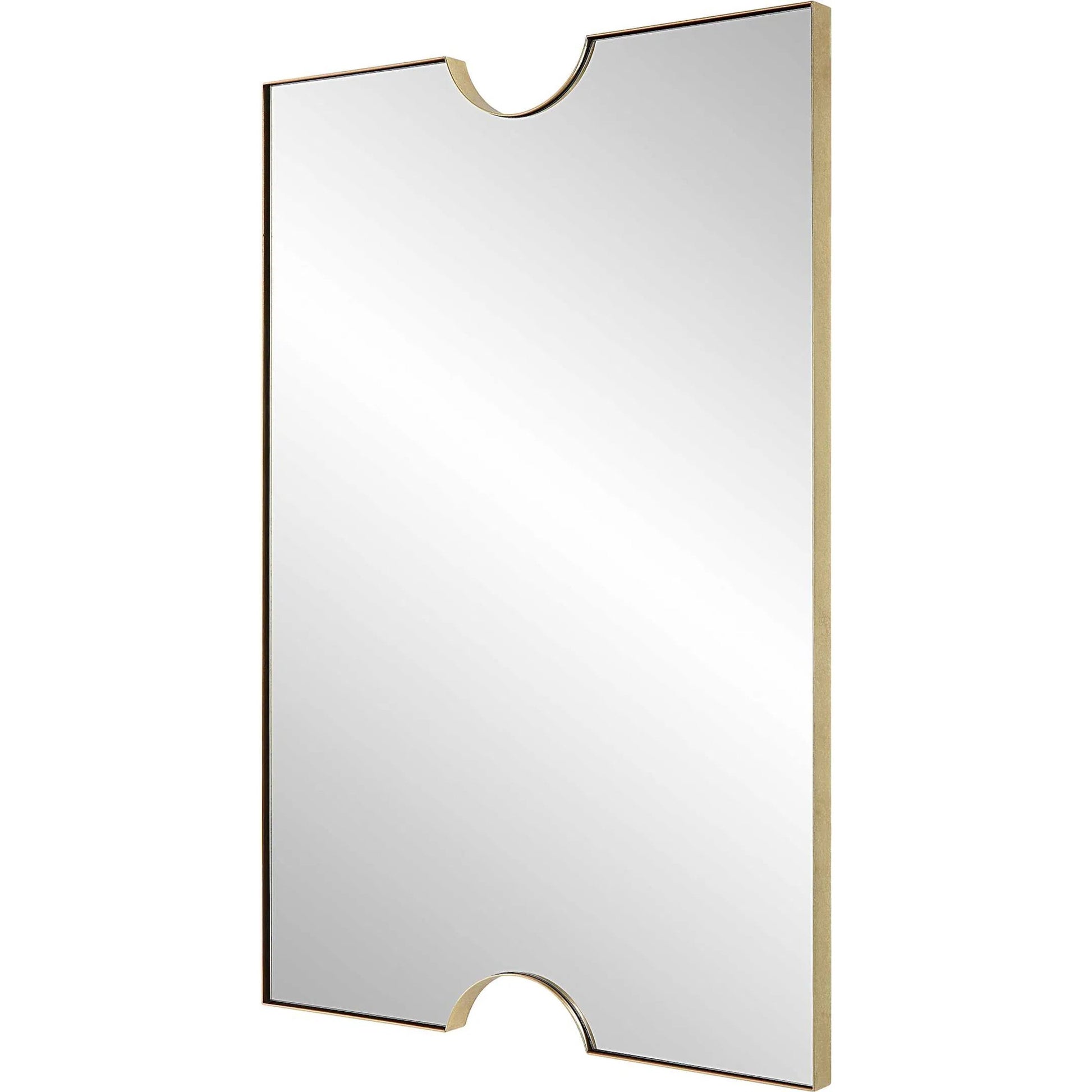 Ticket Vanity Mirror by Uttermost in gold. Made from iron, mirror, mdf in a modern style.