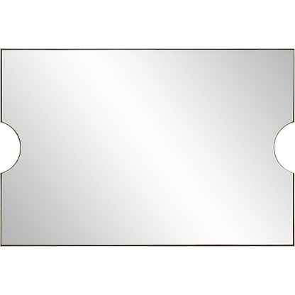 Ticket Vanity Mirror by Uttermost in gold. Made from iron, mirror, mdf in a modern style.