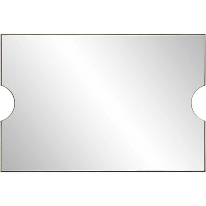 Ticket Vanity Mirror by Uttermost in gold. Made from iron, mirror, mdf in a modern style.
