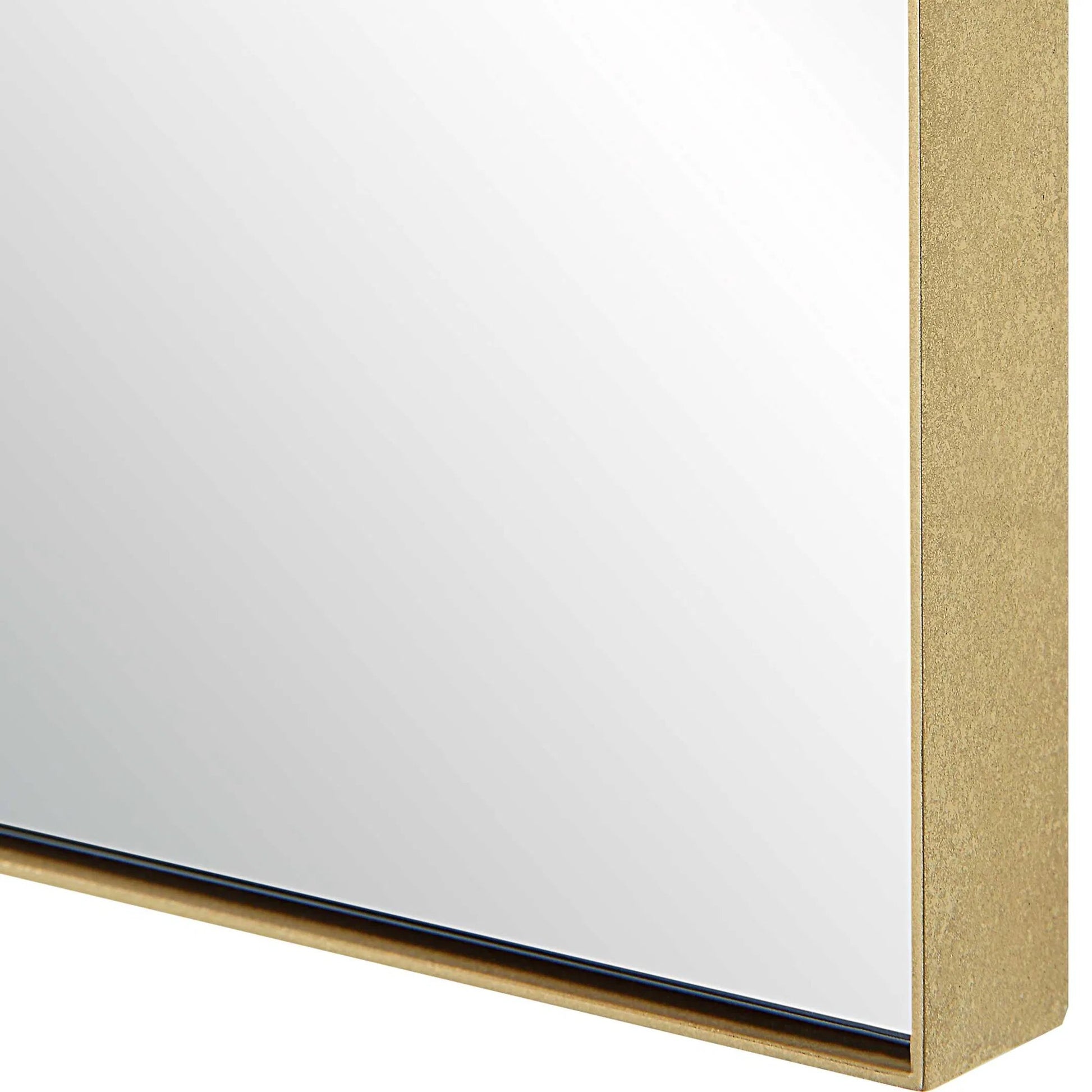 Ticket Vanity Mirror by Uttermost in gold. Made from iron, mirror, mdf in a modern style.