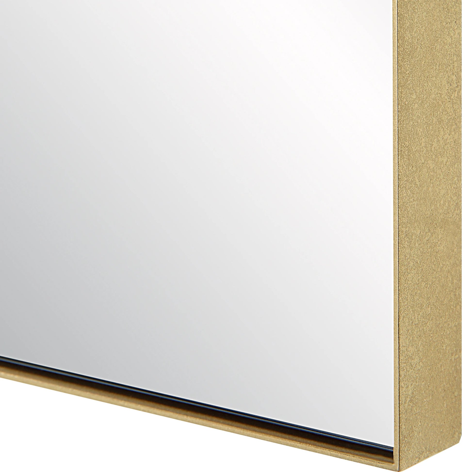 Ticket Vanity Mirror by Uttermost in gold. Made from iron, mirror, mdf in a modern style.