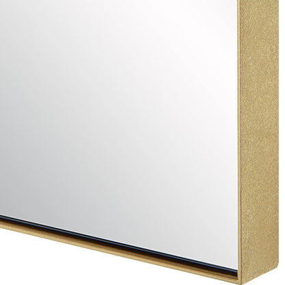 Ticket Vanity Mirror by Uttermost in gold. Made from iron, mirror, mdf in a modern style.