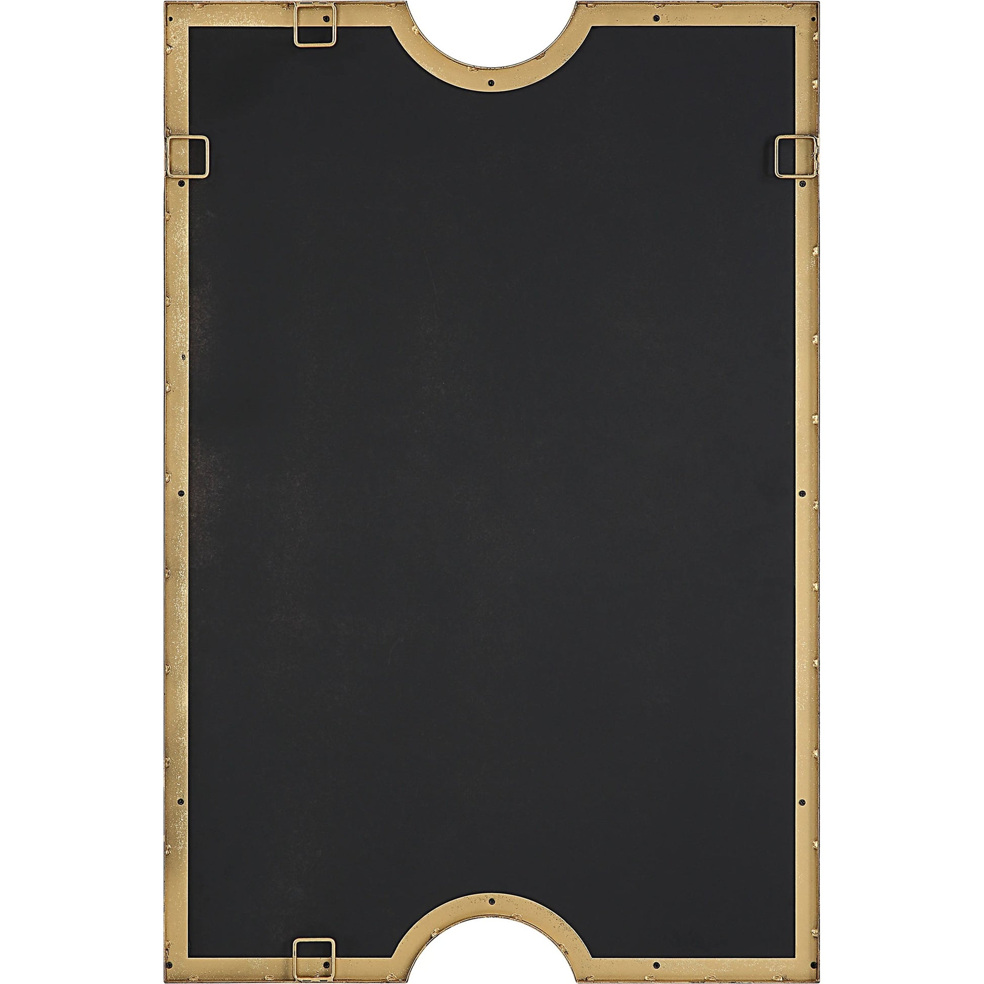 Ticket Vanity Mirror by Uttermost in gold. Made from iron, mirror, mdf in a modern style.