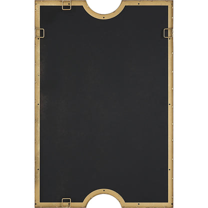 Ticket Vanity Mirror by Uttermost in gold. Made from iron, mirror, mdf in a modern style.
