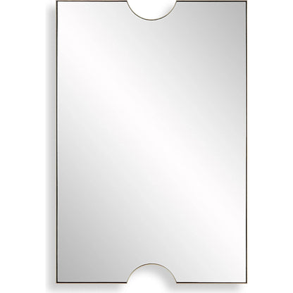 Ticket Vanity Mirror by Uttermost in gold. Made from iron, mirror, mdf in a modern style.