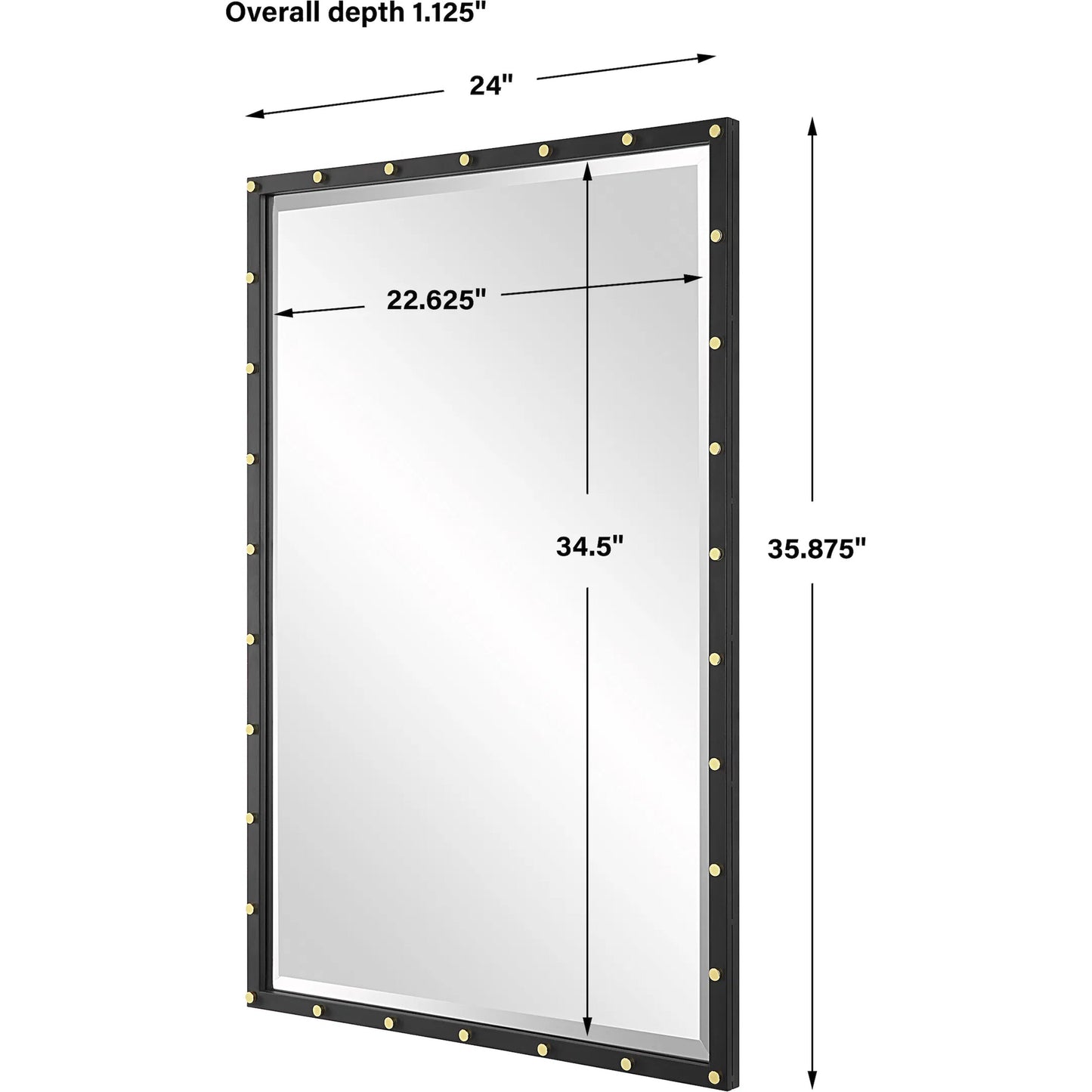 004 SI-2108086 | Additional Silo | Benedo Industrial Vanity Mirror by Uttermost in brass. Made from iron, mirror, mdf, copper in a modern style.