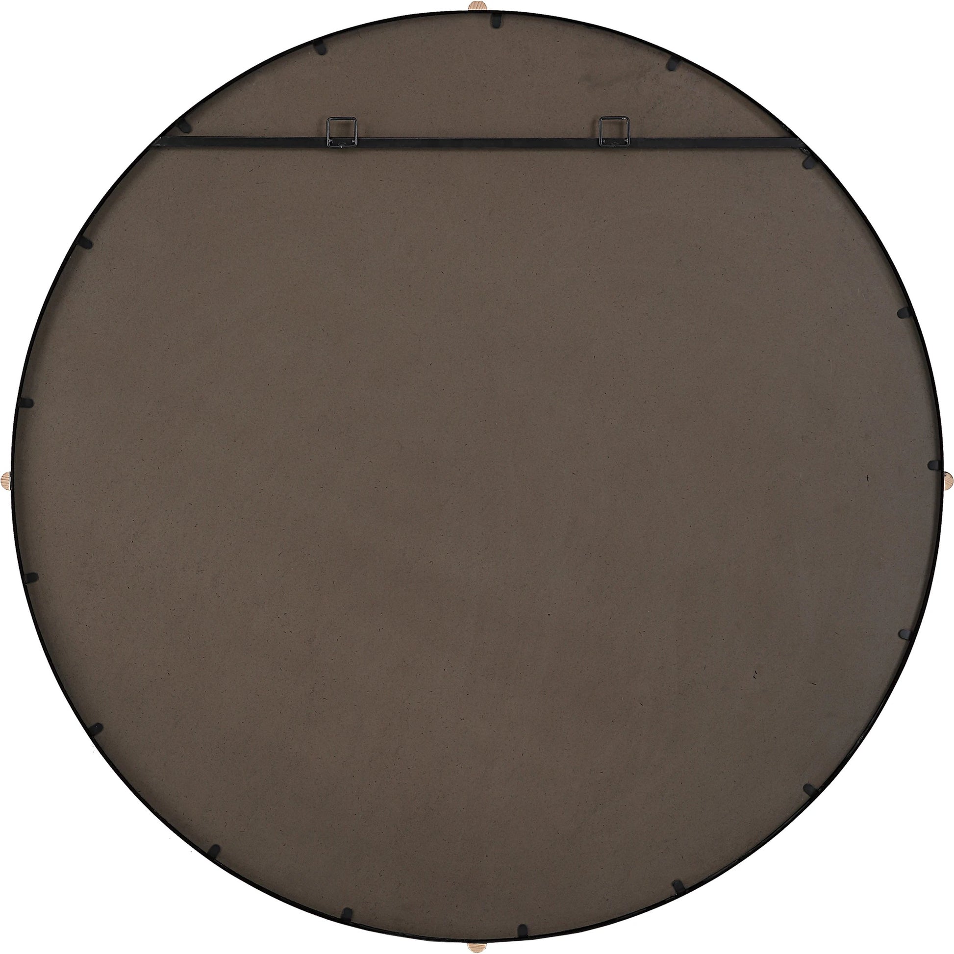 Bonded Round Mirror by Uttermost in gold. Made from iron, mirror, mdf, pine in a modern style.