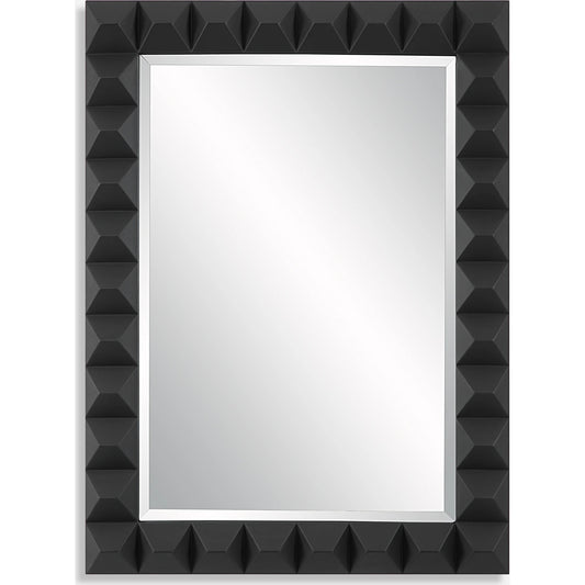 Studded Mirror by Uttermost in black. Made from iron, mirror, mdf in a modern style.