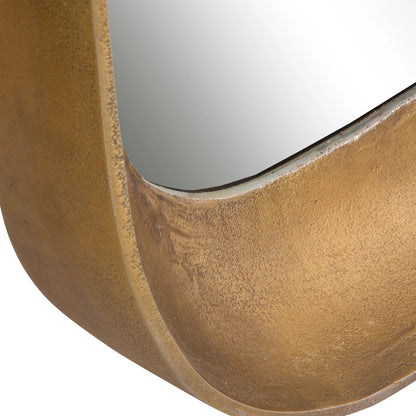 Bradano Arch Mirror by Uttermost in brass. Made from cast aluminum, glass, mdf in a modern style.