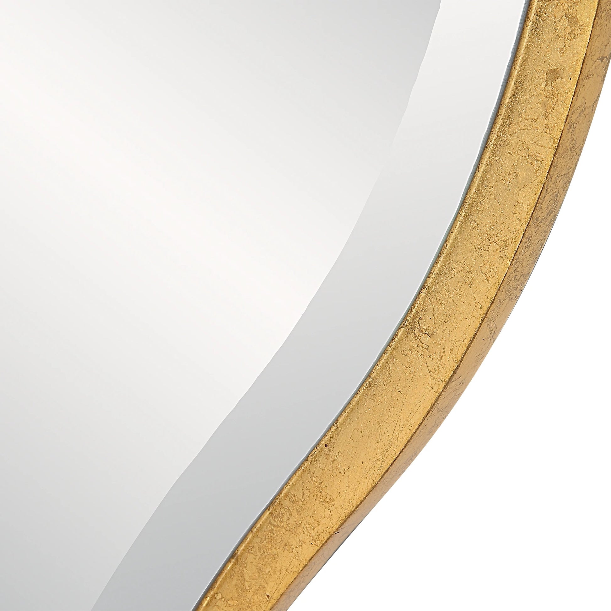 Aneta Round Mirror by Uttermost in gold. Made from mdf, mirror in a modern style.
